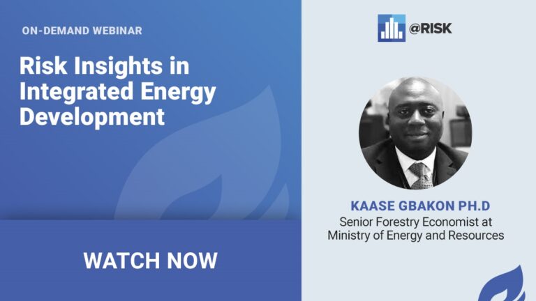 Risk Insights in Integrated Energy Development on demand webinar