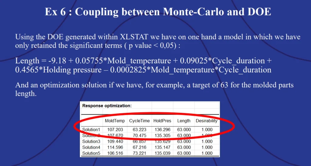 Example 6: Coupling between Monte Carlo and DOE.