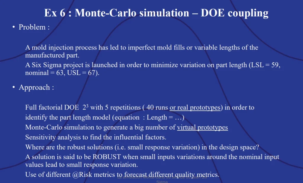 Example 6: Monte Carlo simulation – DOE coupling.