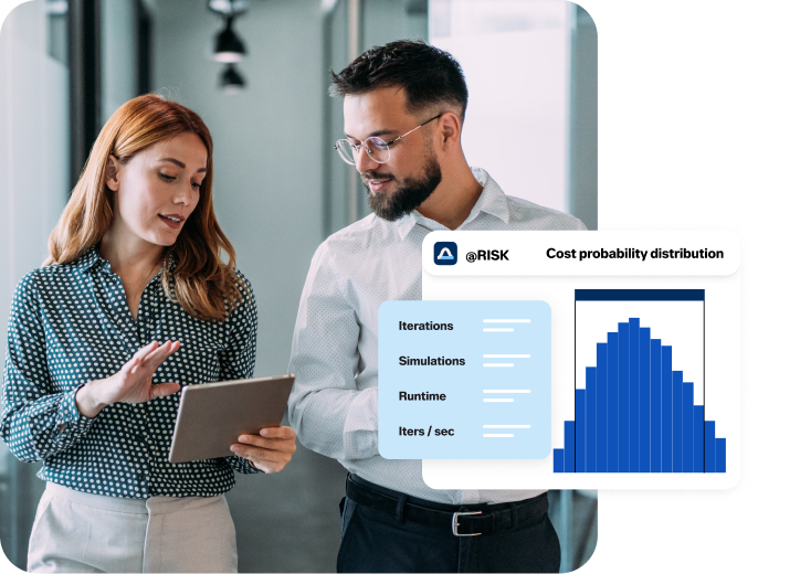 how atrisk runs monte carlo simulation in excel